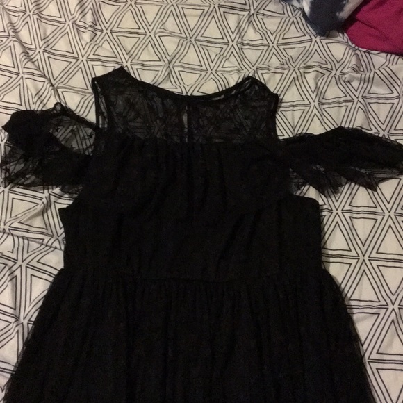 black star mesh dress
